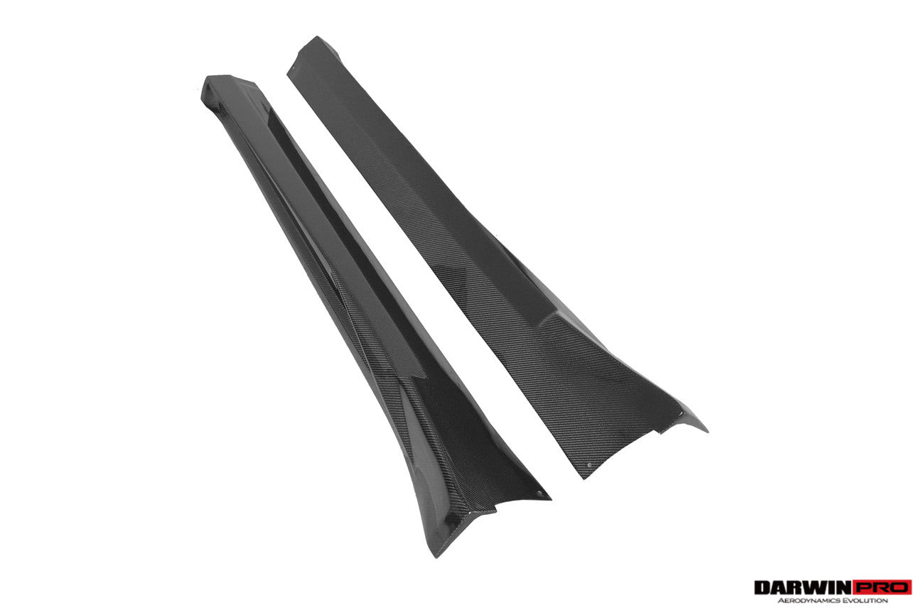 Faldones laterales de fibra de carbono DarwinPRO 2017-2019 Porsche 911 991.2 GT3 solo estilo BKSS
