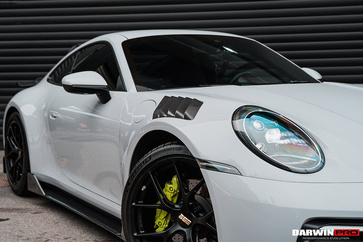 Guardabarros delantero DarwinPRO 2019-2023 Porsche 911 992 Carrera S, 4, 4S, Targa y Cabriolet estilo BKSS