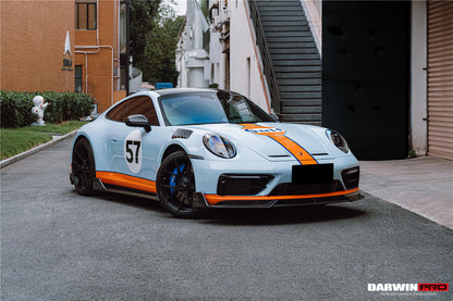 Faldones laterales DarwinPRO 2019-2023 Porsche 911 992 Carrera S, 4, 4S, Targa y Cabriolet estilo BKSS