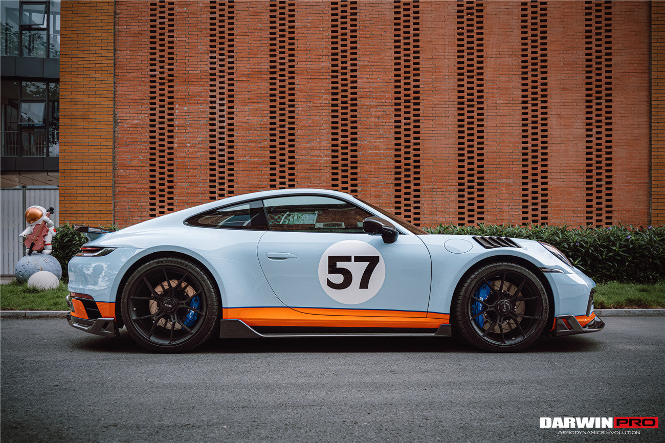 Faldones laterales DarwinPRO 2019-2023 Porsche 911 992 Carrera S, 4, 4S, Targa y Cabriolet estilo BKSS