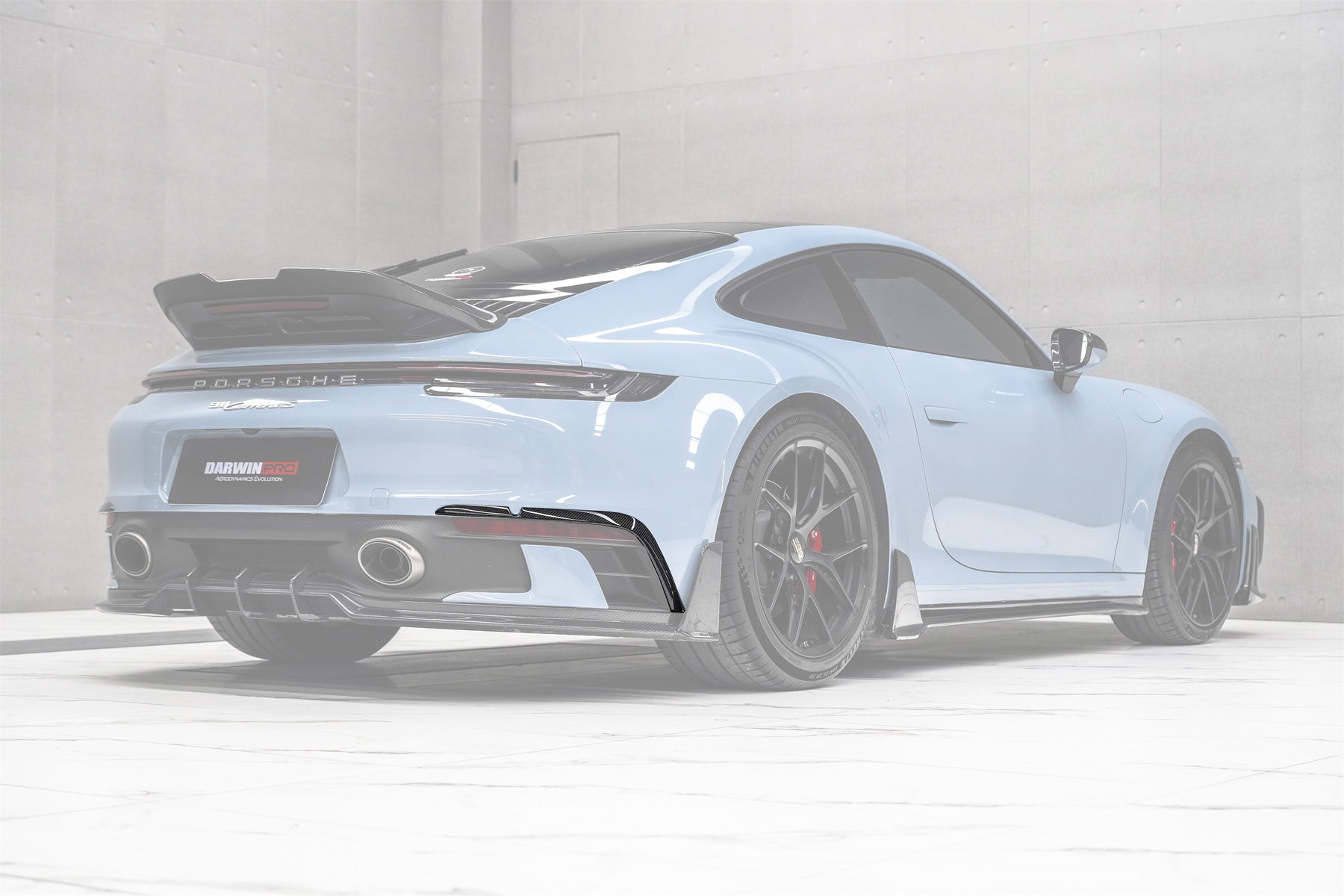 DarwinPRO 2019-2024 Porsche 911 992 Carrera & 4 & 4S & Targa & Cabriolet SD-Sport Design Model BKSSII Style Rear Bumper Vent Trims