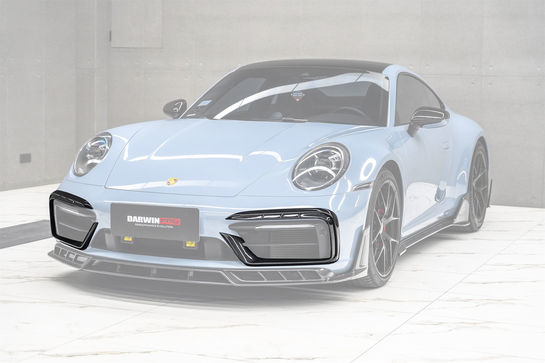 DarwinPRO 2019-2024 Porsche 911 992 Carrera & 4 & 4S & Targa & Cabriolet SD-Sport Design Model BKSSII Style Front Bumper Vent Trims