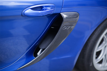 DarwinPRO 2012-2016 Porsche 981 Boxster Cayman GT4 Style Carbon Fiber Quarter Panel Side Scoops