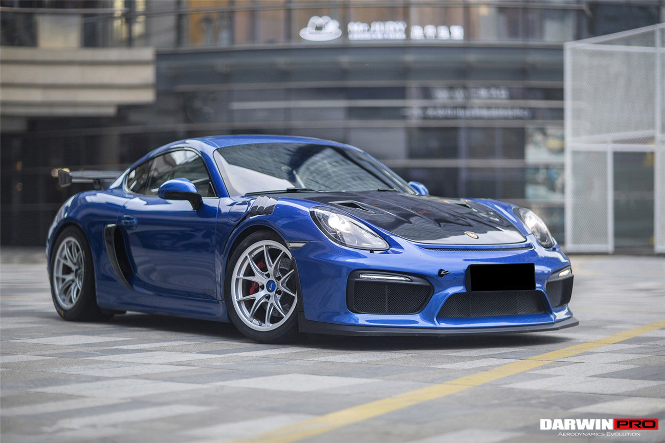 DarwinPRO 2012-2016 Porsche 981 Boxster Cayman GT4 Style Carbon Fiber Quarter Panel Side Scoops