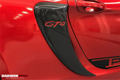 DarwinPRO 2012-2016 Porsche 981 Boxster Cayman GT4 Style Carbon Fiber Quarter Panel Side Scoops