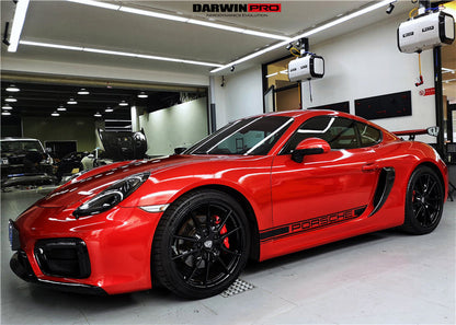 DarwinPRO 2012-2016 Porsche 981 Boxster Cayman GT4 Style Carbon Fiber Quarter Panel Side Scoops