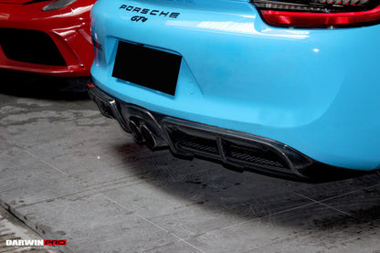 Difusor trasero de fibra de carbono DarwinPRO 2012-2016 para Porsche 981 Boxster Cayman GT4