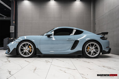 DarwinPRO Stuttmate Carbon Fiber Side Skirts | 2016-2025 Porsche 718 Cayman, Boxster