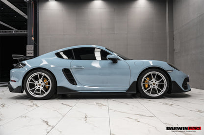 DarwinPRO Stuttmate Carbon Fiber Side Skirts | 2016-2025 Porsche 718 Cayman, Boxster