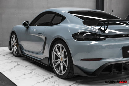 DarwinPRO Stuttmate Carbon Fiber Side Skirts | 2016-2025 Porsche 718 Cayman, Boxster