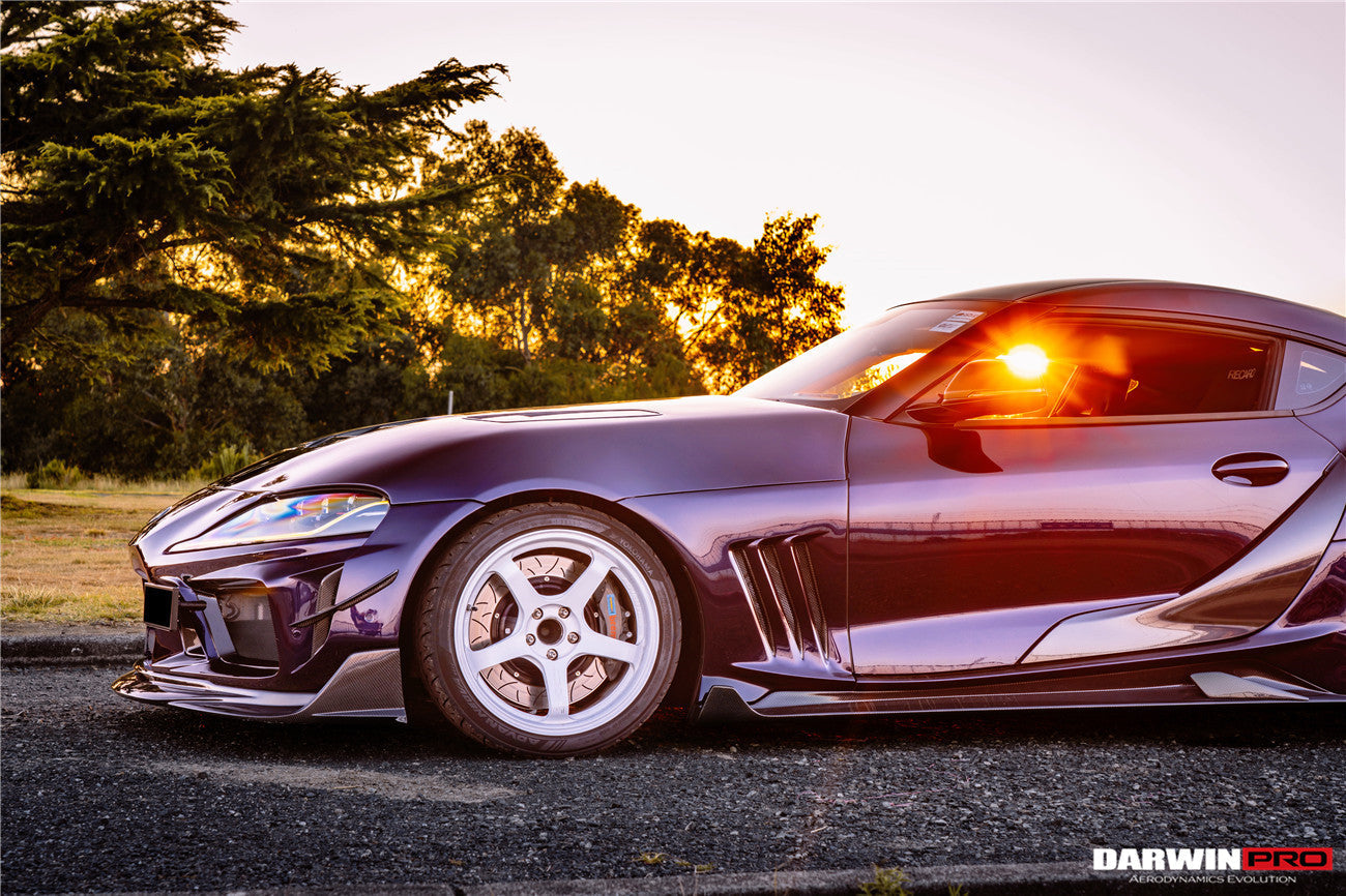 DarwinPRO 2019-UP Toyota GR Supra (J29 & DB) A90 A91 BKSSII Style Part Carbon Fiber Side Skirts & Fender