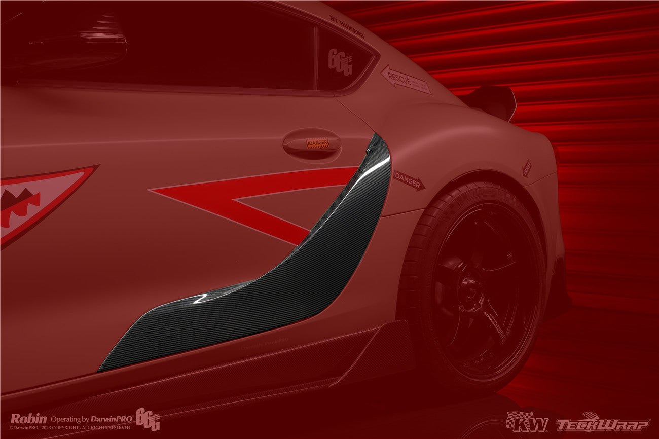 Reemplazo de moldura de puerta de fibra de carbono estilo OEM DarwinPRO para Toyota GR Supra (J29 y DB) A90 A91 2019-UP