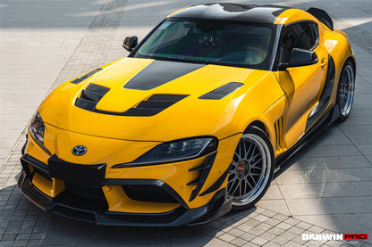 DarwinPRO 2019-UP Toyota GR Supra (J29 & DB) A90 A91 BKSS Style Carbon Fiber Front Canards