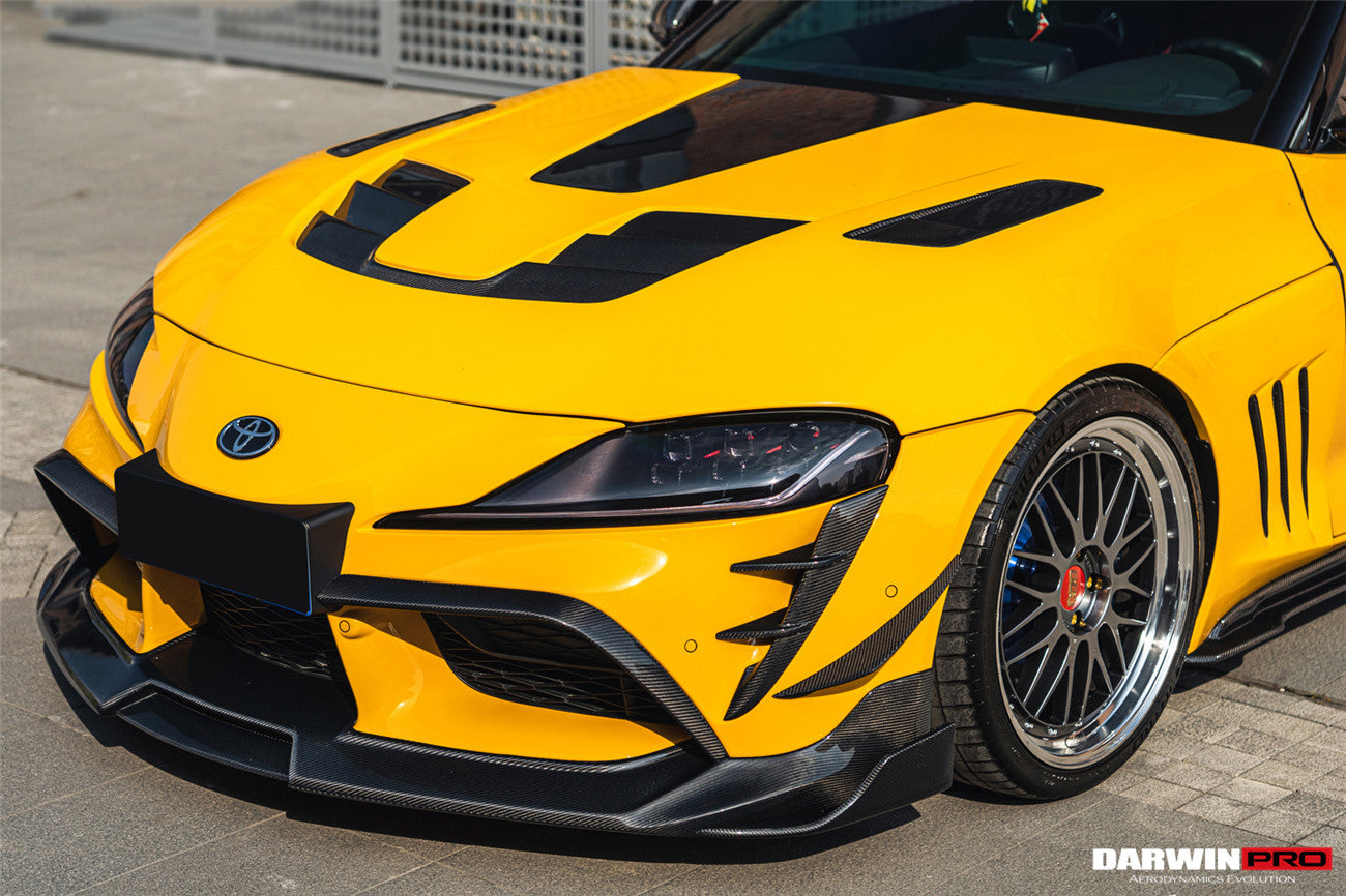 DarwinPRO 2019-UP Toyota GR Supra (J29 & DB) A90 A91 BKSS Style Carbon Fiber Front Canards