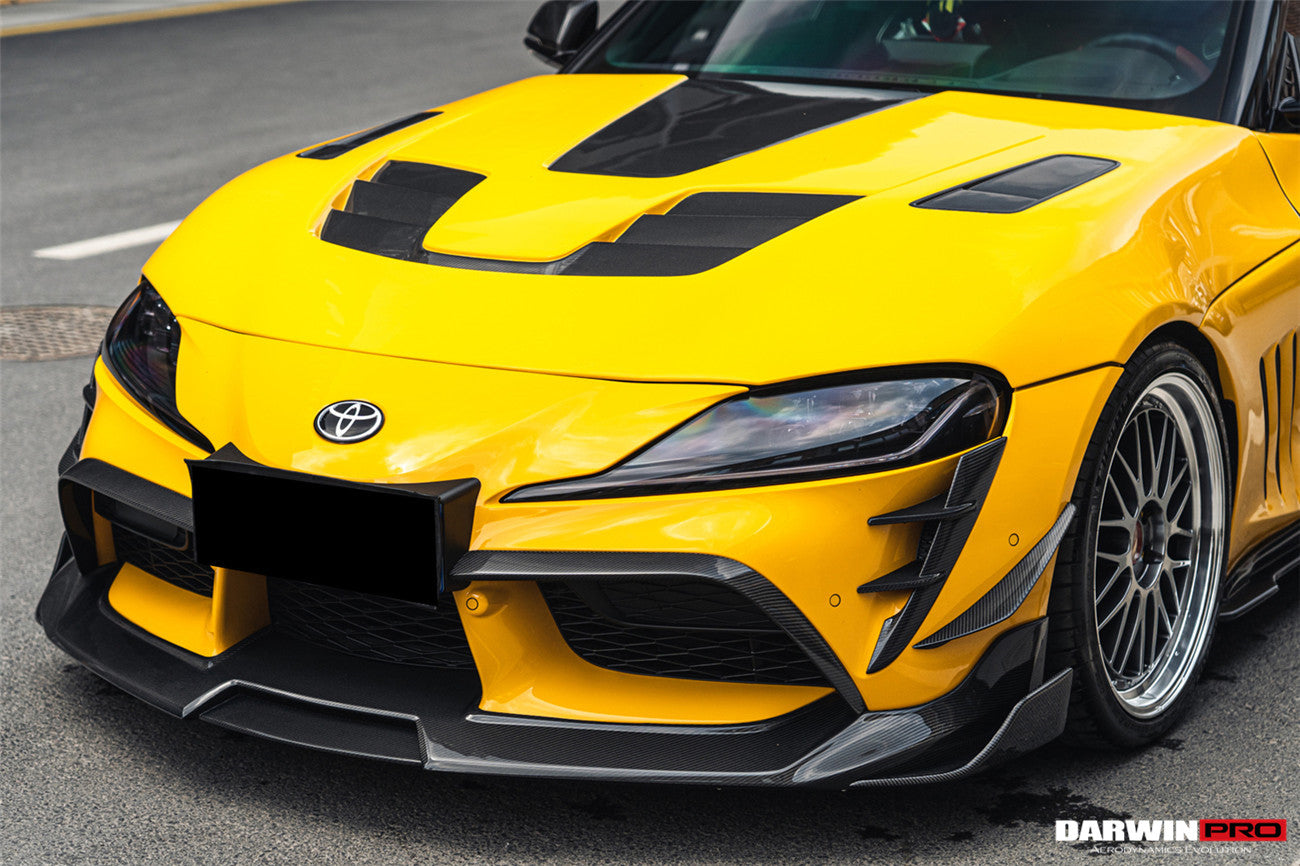 DarwinPRO 2019-UP Toyota GR Supra (J29 & DB) A90 A91 BKSS Style Carbon Fiber Front Canards