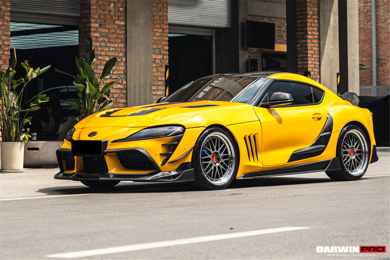 DarwinPRO 2019-UP Toyota GR Supra (J29 & DB) A90 A91 BKSS Style Carbon Fiber Front Canards