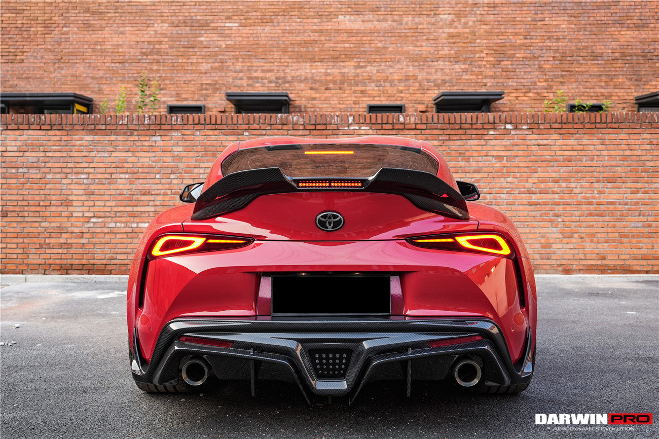 DarwinPRO 2019-UP Toyota GR Supra (J29 & DB) A90 A91 BKSS Style Carbon Fiber Rear Diffuser Lip