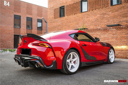 DarwinPRO 2019-UP Toyota GR Supra (J29 & DB) A90 A91 BKSS Style Carbon Fiber Trunk Spoiler with LED Light