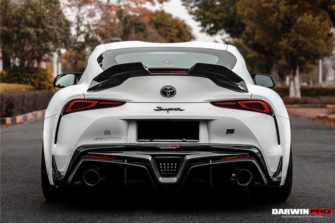 DarwinPRO 2019-UP Toyota GR Supra (J29 & DB) A90 A91 BKSS Style Carbon Fiber Trunk Spoiler with LED Light