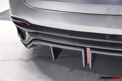 Parachoques trasero de fibra de carbono DarwinPRO 2020-2024 Tesla Model Y IMPII Performance Part
