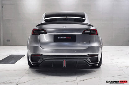 Parachoques trasero de fibra de carbono DarwinPRO 2020-2024 Tesla Model Y IMPII Performance Part