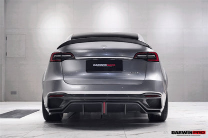 Parachoques trasero de fibra de carbono DarwinPRO 2020-2024 Tesla Model Y IMPII Performance Part