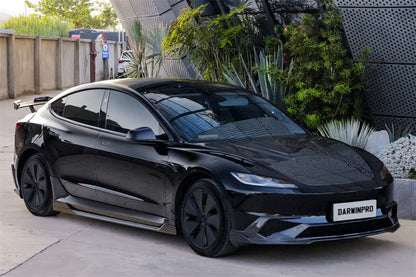 DarwinPRO 2017-2026 Tesla Model 3 IMP Performance Carbon Fiber Side Skirts With Under Board | Fits Model 3, Model 3 Highland RWD AWD, Performance