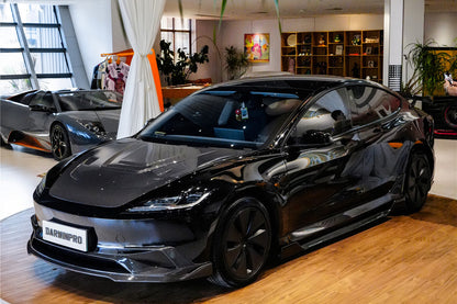 DarwinPRO 2017-2026 Tesla Model 3 IMP Performance Carbon Fiber Side Skirts With Under Board | Fits Model 3, Model 3 Highland RWD AWD, Performance