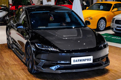 Borde delantero DarwinPRO 2024-2026 Tesla Model 3 Highland RWD AWD con diseño IMP de fibra de carbono (NO APTO PARA RENDIMIENTO)