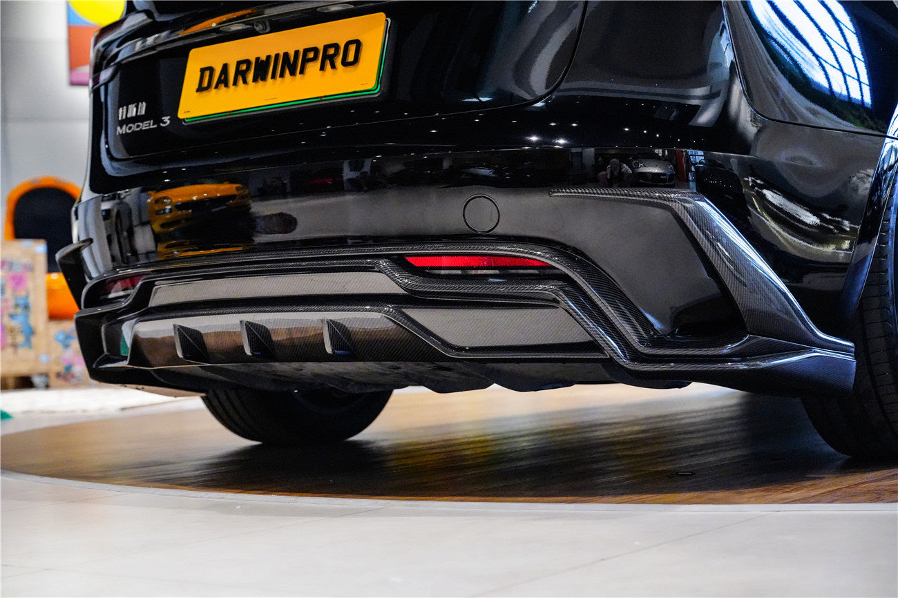 Kit de carrocería DarwinPRO 2024-2026 Tesla Model 3 Highland RWD AWD con diseño IMP de fibra de carbono