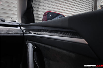 DarwinPRO OEM Style Autoclave Carbon Fiber Door Trim Interior Replacement | 2020-2023 Tesla Model 3, Y
