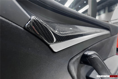 DarwinPRO OEM Style Autoclave Carbon Fiber Door Trim Interior Replacement | 2020-2023 Tesla Model 3, Y