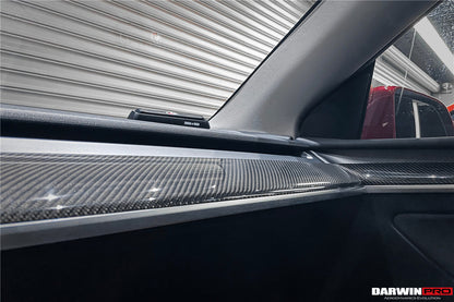 DarwinPRO 2020-2023 Tesla Model 3 Y OEM Style Autoclave Carbon Fiber Dashboard Trim Interior Replacement