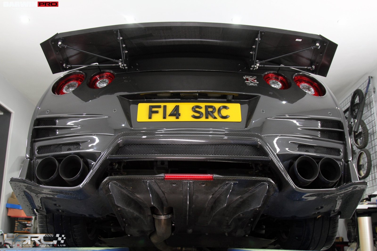 DarwinPRO Nissan GTR R35 2008+ Autoclave Carbon Fiber R1 - D Drag Spoiler Wing - DarwinPRO X 4SRC - 9