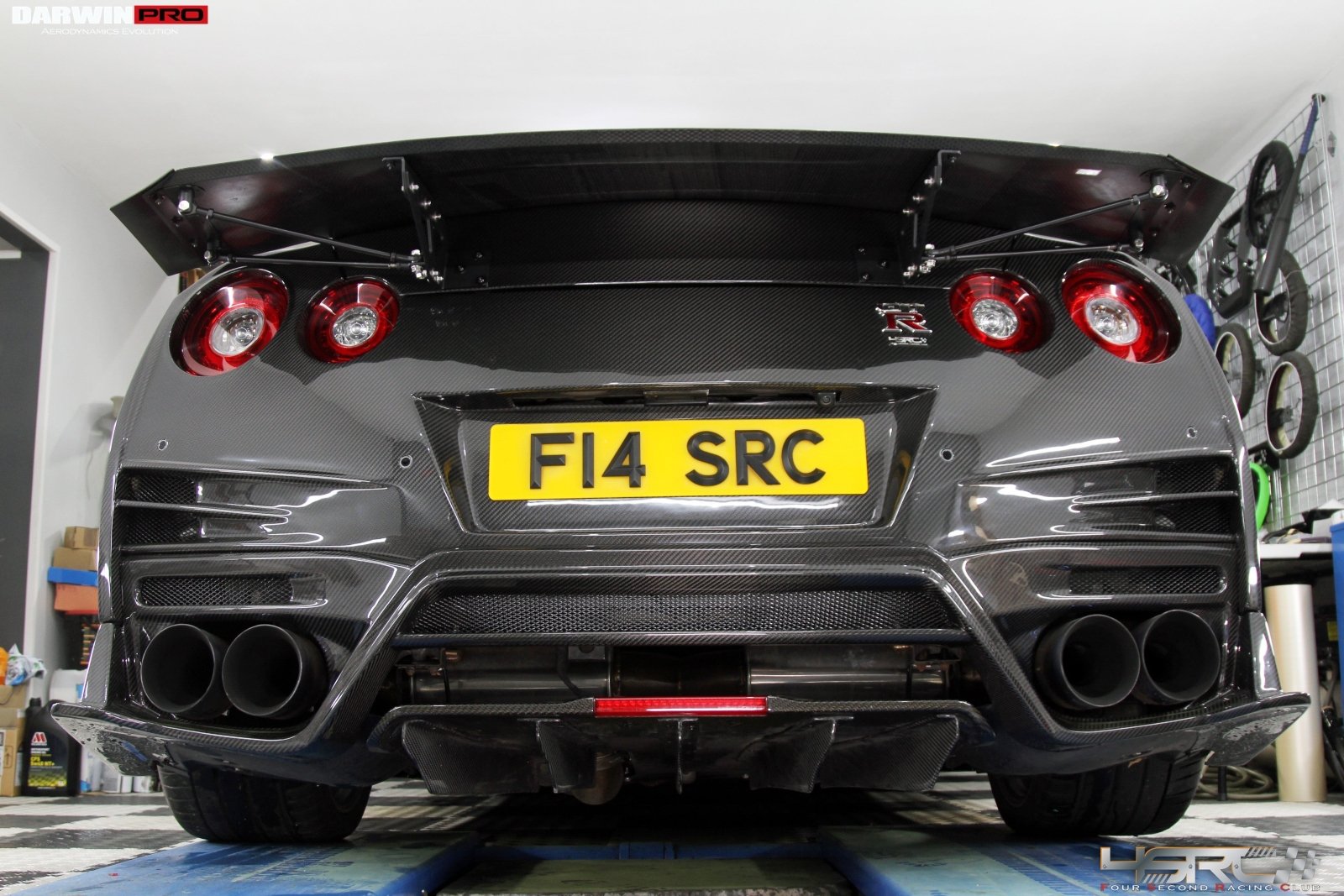 DarwinPRO Nissan GTR R35 2008+ Autoclave Carbon Fiber R1 - D Drag Spoiler Wing - DarwinPRO X 4SRC - 6