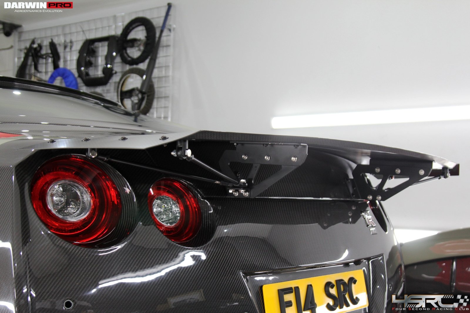 DarwinPRO Nissan GTR R35 2008+ Autoclave Carbon Fiber R1 - D Drag Spoiler Wing - DarwinPRO X 4SRC - 3