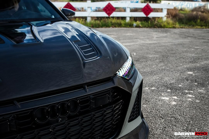 DarwinPRO 2019-2023 Audi RS6 Avant C8 IMP Performance Partial Carbon Fiber Hood
