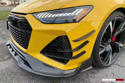 Canards delanteros de alto rendimiento DarwinPRO 2019-2025 para Audi RS6 Avant C8 y RS7 Quattro IMP