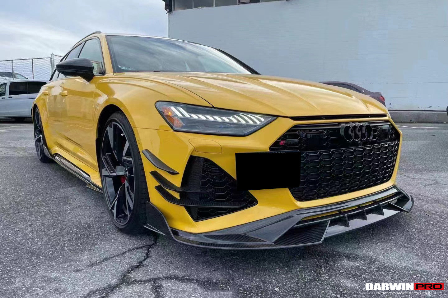 Canards delanteros de alto rendimiento DarwinPRO 2019-2025 para Audi RS6 Avant C8 y RS7 Quattro IMP