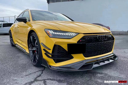 Canards delanteros de alto rendimiento DarwinPRO 2019-2025 para Audi RS6 Avant C8 y RS7 Quattro IMP