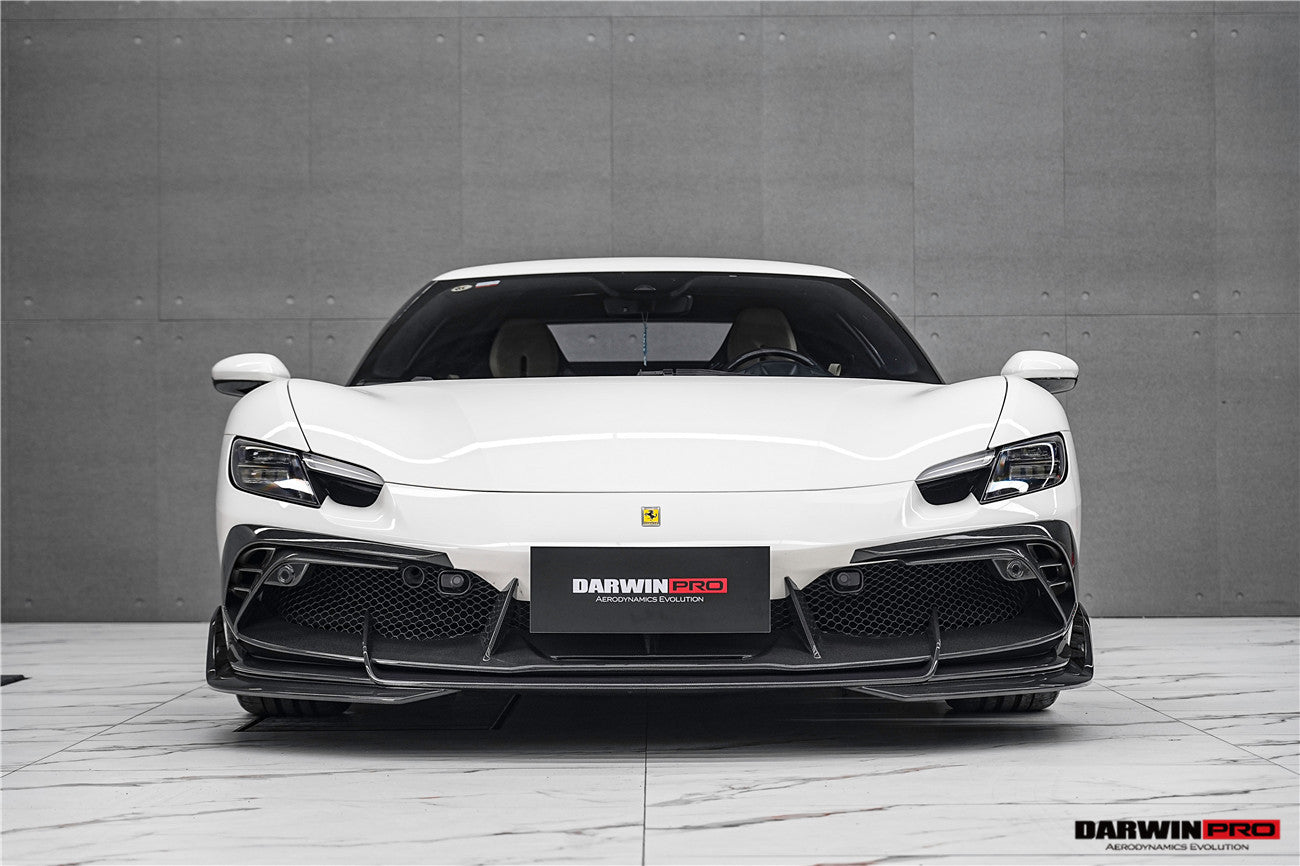 Divisor de parachoques delantero de fibra de carbono DarwinPRO 2022-2025 para Ferrari 296 GTB y GTS tipo F171 iMP
