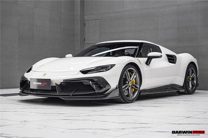 Faldones laterales de fibra de carbono DarwinPRO 2022-2025 para Ferrari 296 GTB y GTS tipo F171 estilo iMP