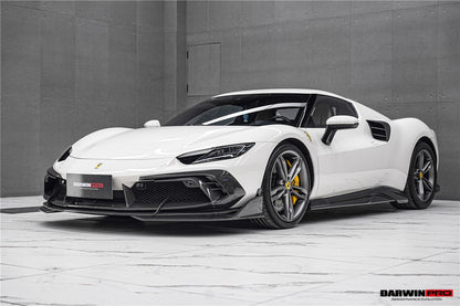Divisor de parachoques delantero de fibra de carbono DarwinPRO 2022-2025 para Ferrari 296 GTB y GTS tipo F171 iMP