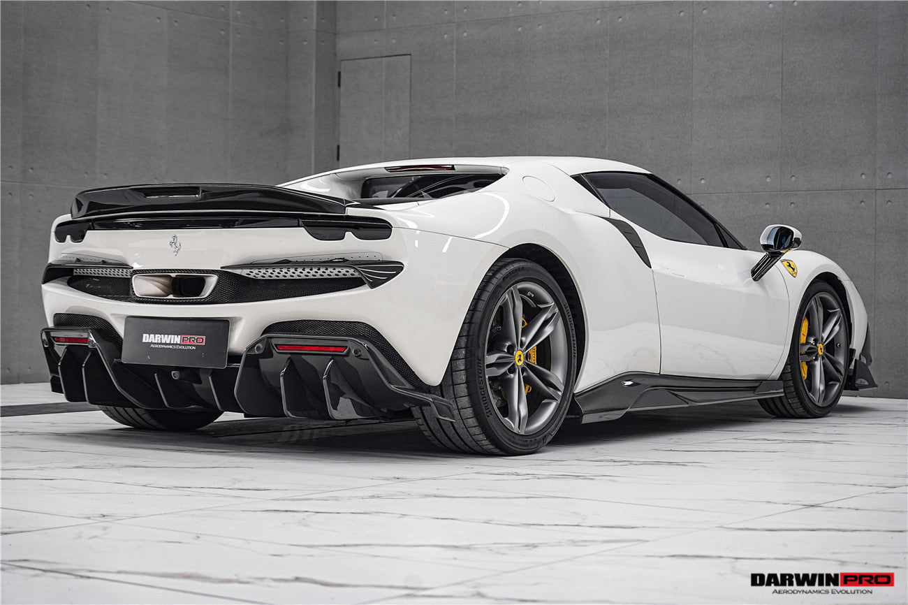 Faldones laterales de fibra de carbono DarwinPRO 2022-2025 para Ferrari 296 GTB y GTS tipo F171 estilo iMP