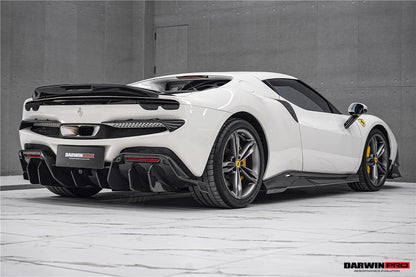 Faldones laterales de fibra de carbono DarwinPRO 2022-2025 para Ferrari 296 GTB y GTS tipo F171 estilo iMP