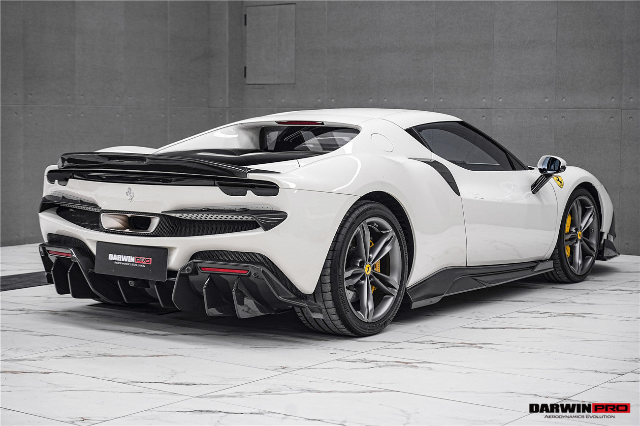 DarwinPRO 2022-2025 Ferrari 296 GTB & GTS Type F171 iMP Style Carbon Fiber Rear Diffuser With Undertray