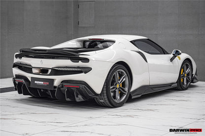 DarwinPRO 2022-2025 Ferrari 296 GTB & GTS Type F171 iMP Style Carbon Fiber Rear Diffuser With Undertray
