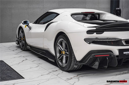 Faldones laterales de fibra de carbono DarwinPRO 2022-2025 para Ferrari 296 GTB y GTS tipo F171 estilo iMP