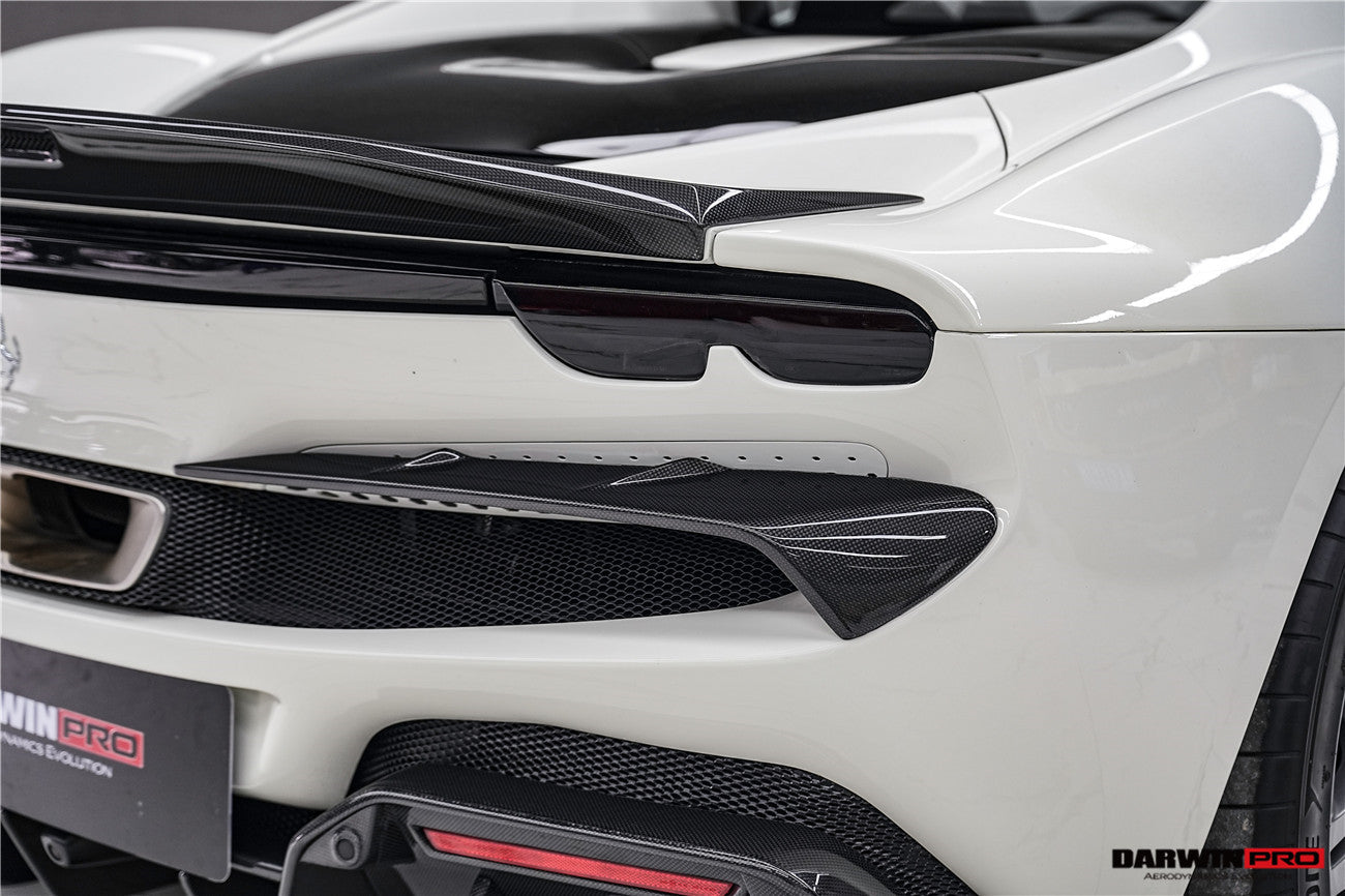 DarwinPRO 2022-2025 Ferrari 296 GTB & GTS Type F171 iMP Style Carbon Fiber Rear Bumper Trim