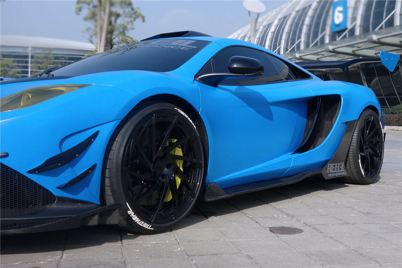 DarwinPRO 2011-2014 McLaren MP4 12C 650S Rebel Performance Style Carbon Fiber Side Skirts